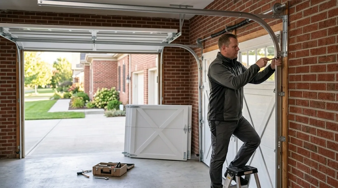 Raised panel garage door