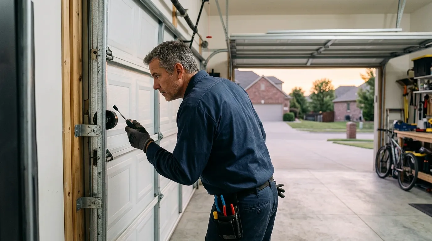 Roll-up steel garage door