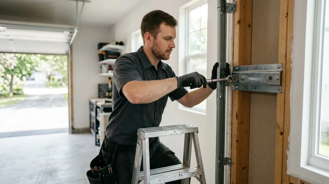 Steel with windows garage door