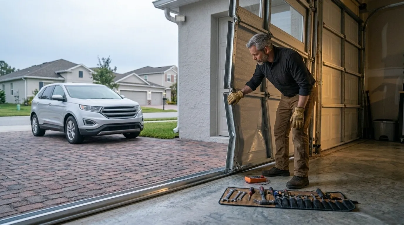 Carriage house garage door